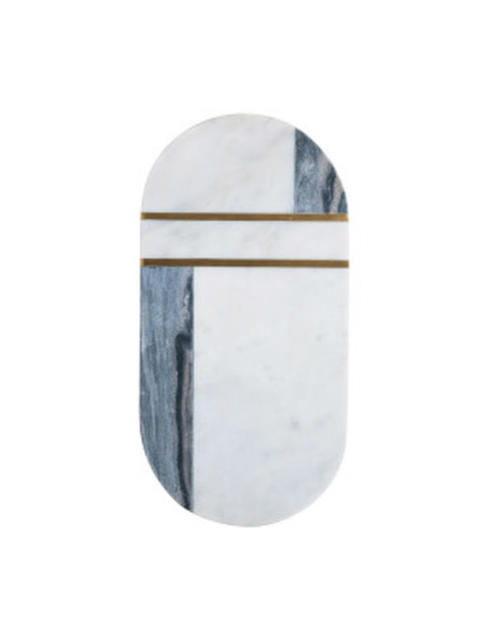 Marble & Brass Cheese Cutting Board