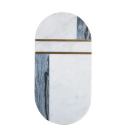 Marble & Brass Cheese Cutting Board