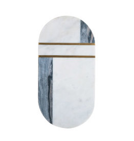 Marble & Brass Cheese Cutting Board