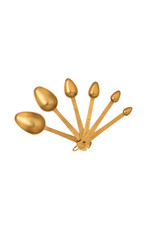 Stainless Steel Measuring Spoons, Gold Finish