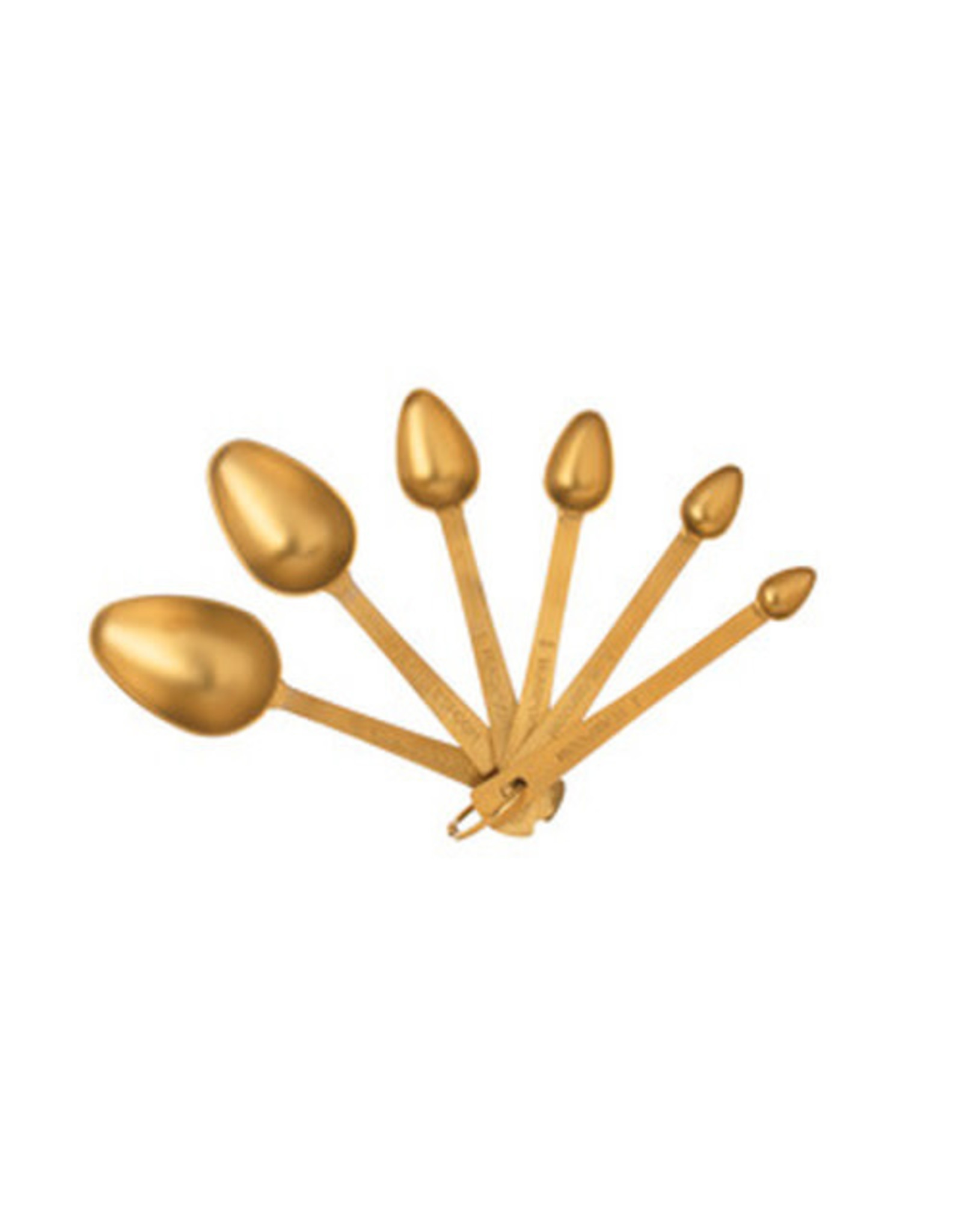 Stainless Steel Measuring Spoons, Gold Finish