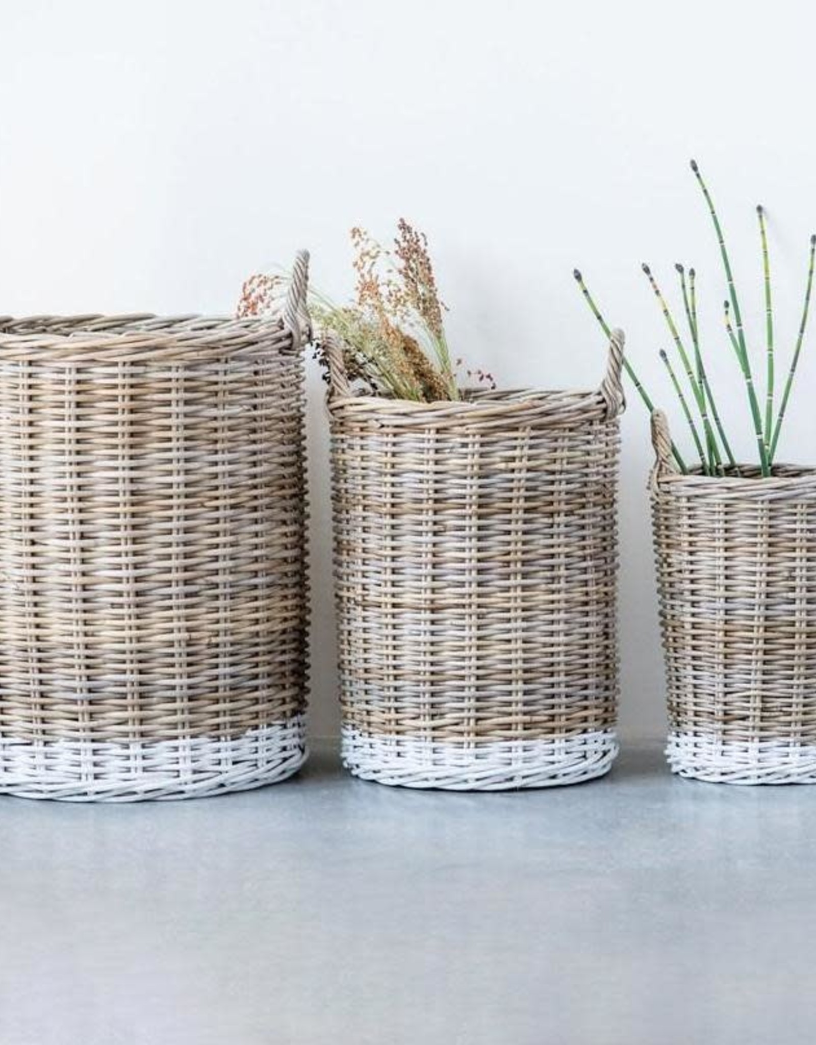 Natural Rattan Basket w/ handles