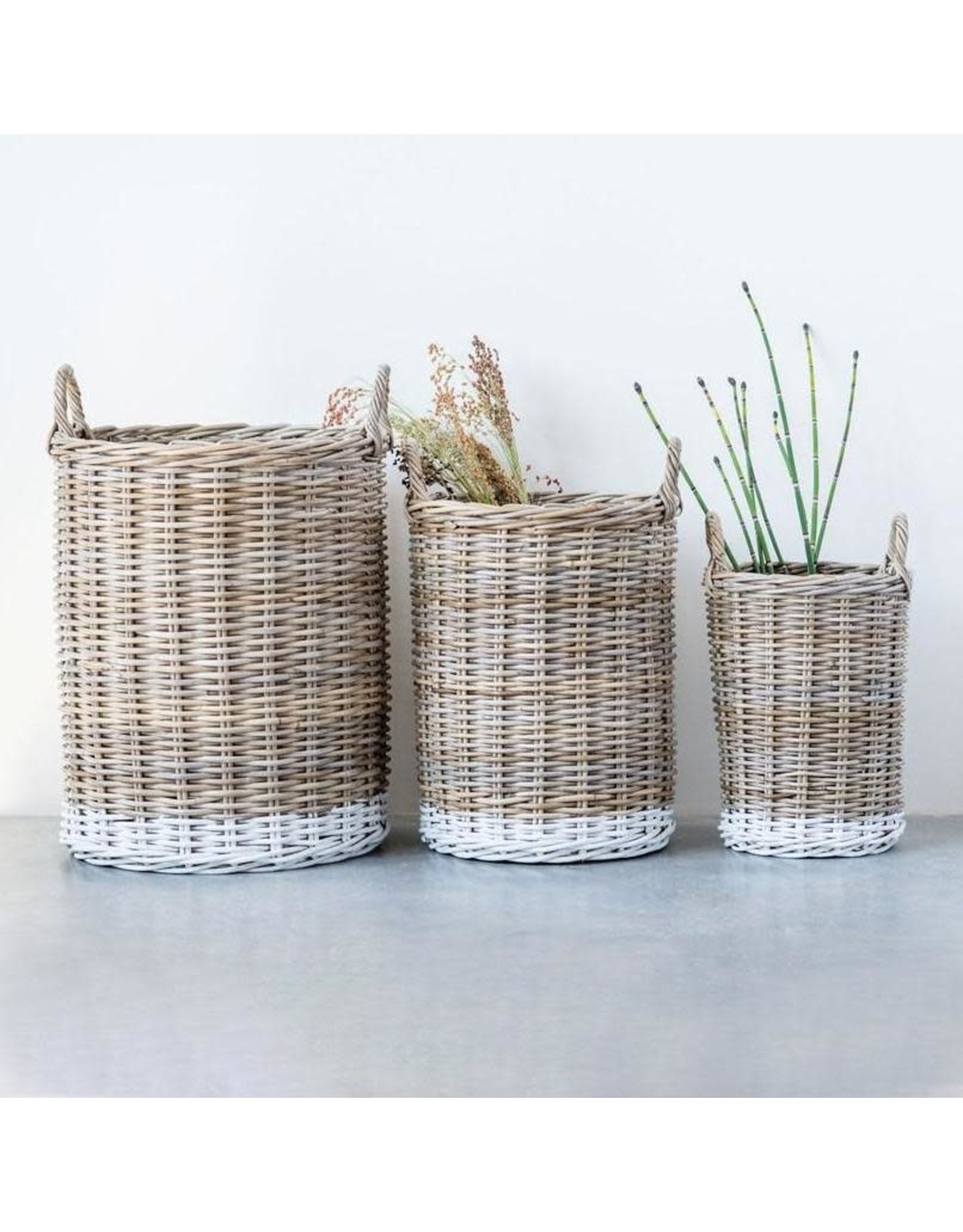 Natural Rattan Basket w/ handles