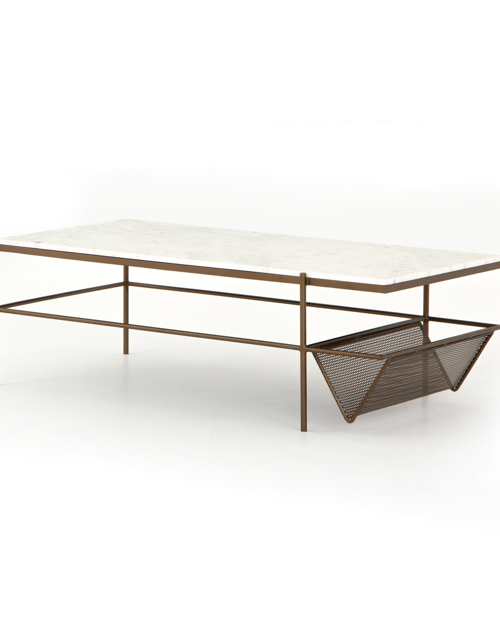 Felicity Coffee Table in Matte Brass