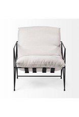 Leonidas Accent Chair, Cream