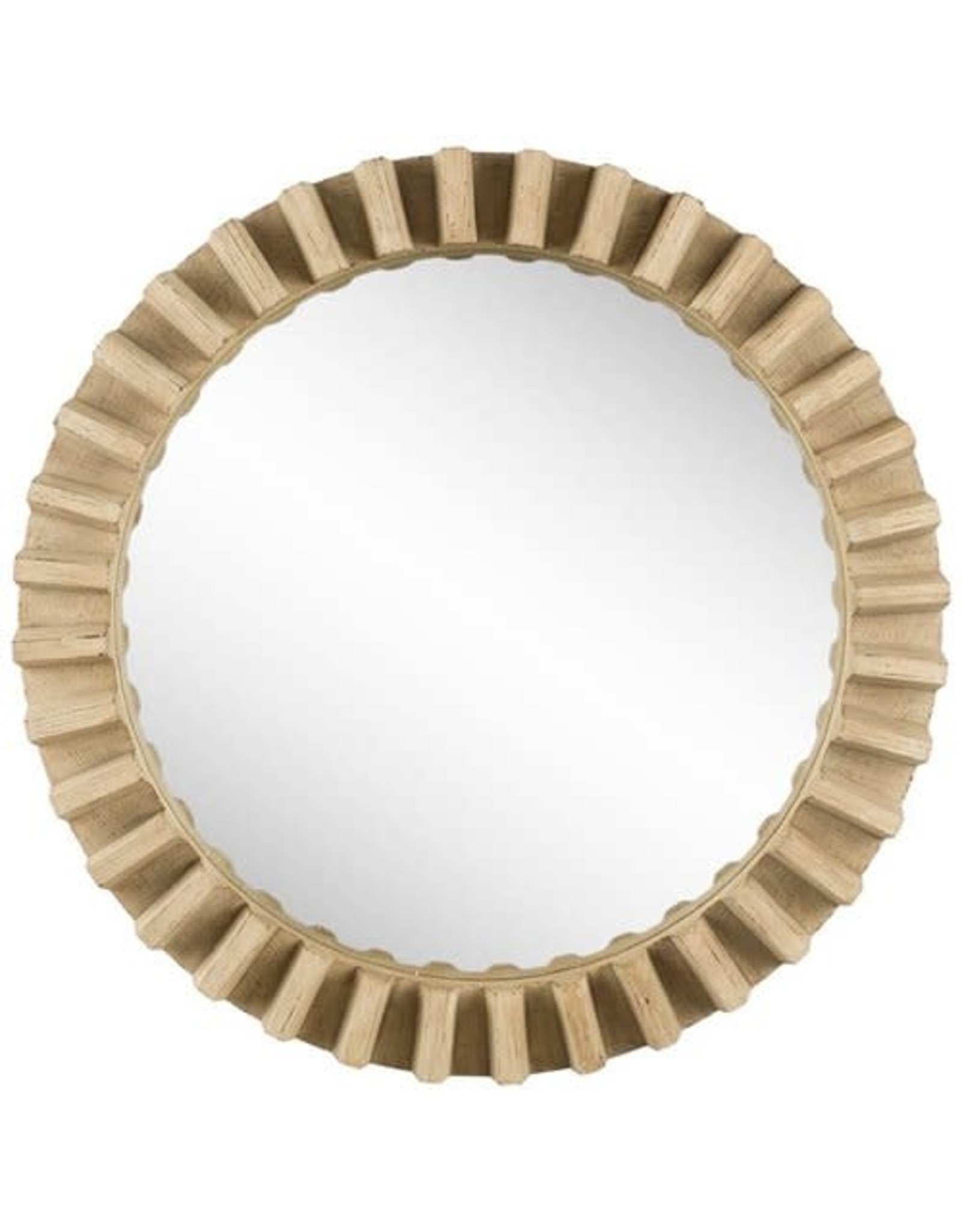 Sprocket Mirror, Natural Wood - 35"