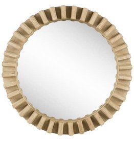 Sprocket Mirror, Natural Wood - 35"