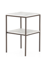 Piet Marble Nightstand - Bronze