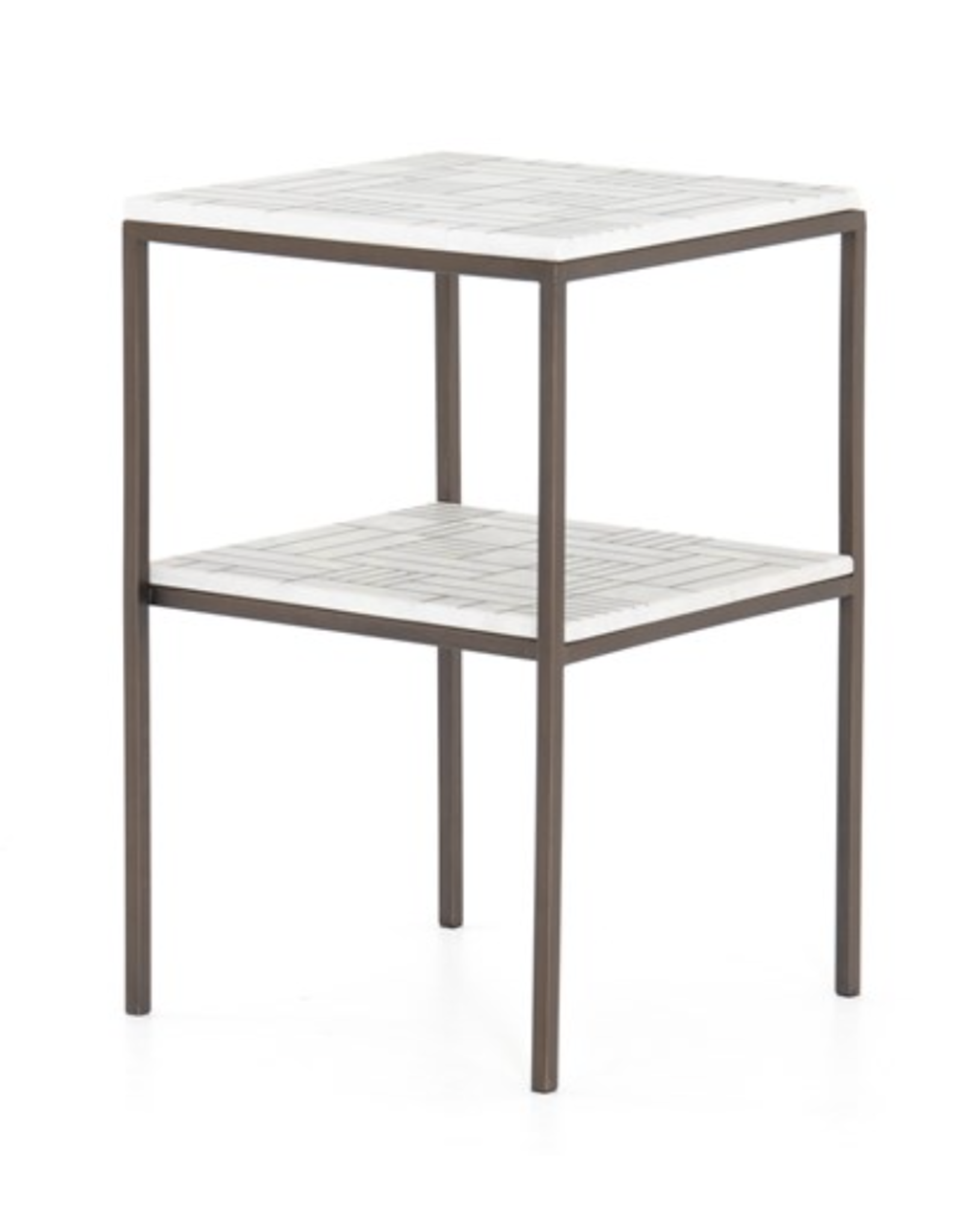 Piet Marble Nightstand - Bronze
