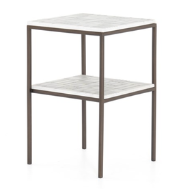 Piet Marble Nightstand - Bronze