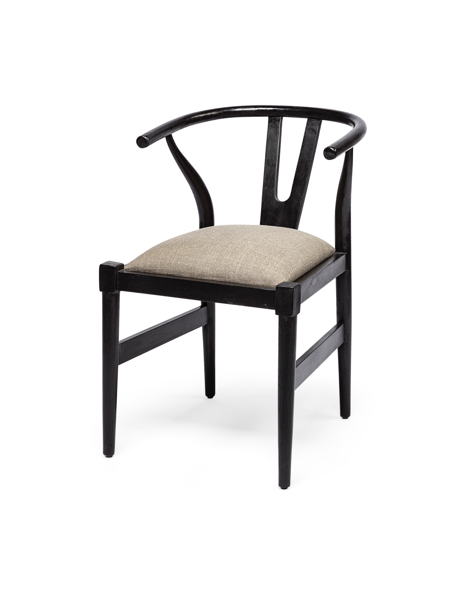 black wooden dining chairs