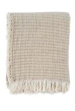 Kantha-Stitch Throw, Chambray