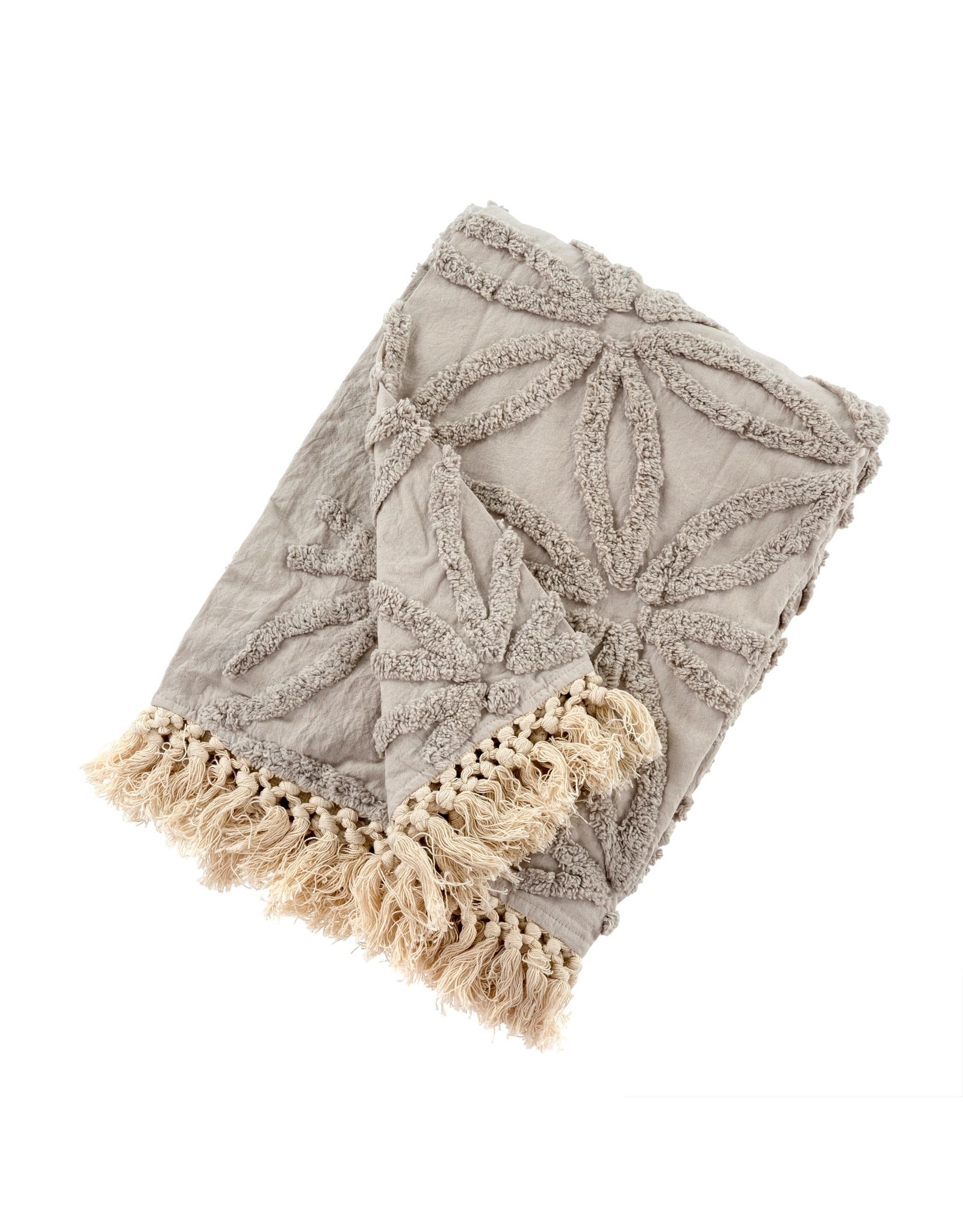 Tufted Lola Throw - Taupe
