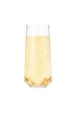 Faceted Crystal Stemless Champagne Flutes