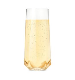 Faceted Crystal Stemless Champagne Flutes