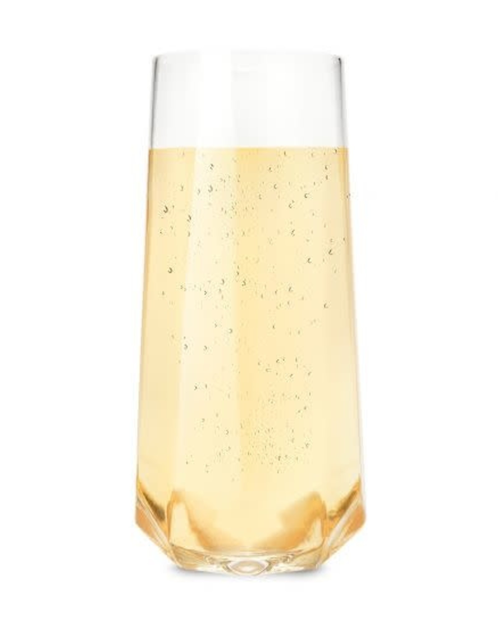 Faceted Crystal Stemless Champagne Flutes