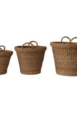 Round Handwoven Seagrass Basket