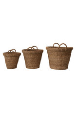Round Handwoven Seagrass Basket