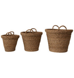 Round Handwoven Seagrass Basket
