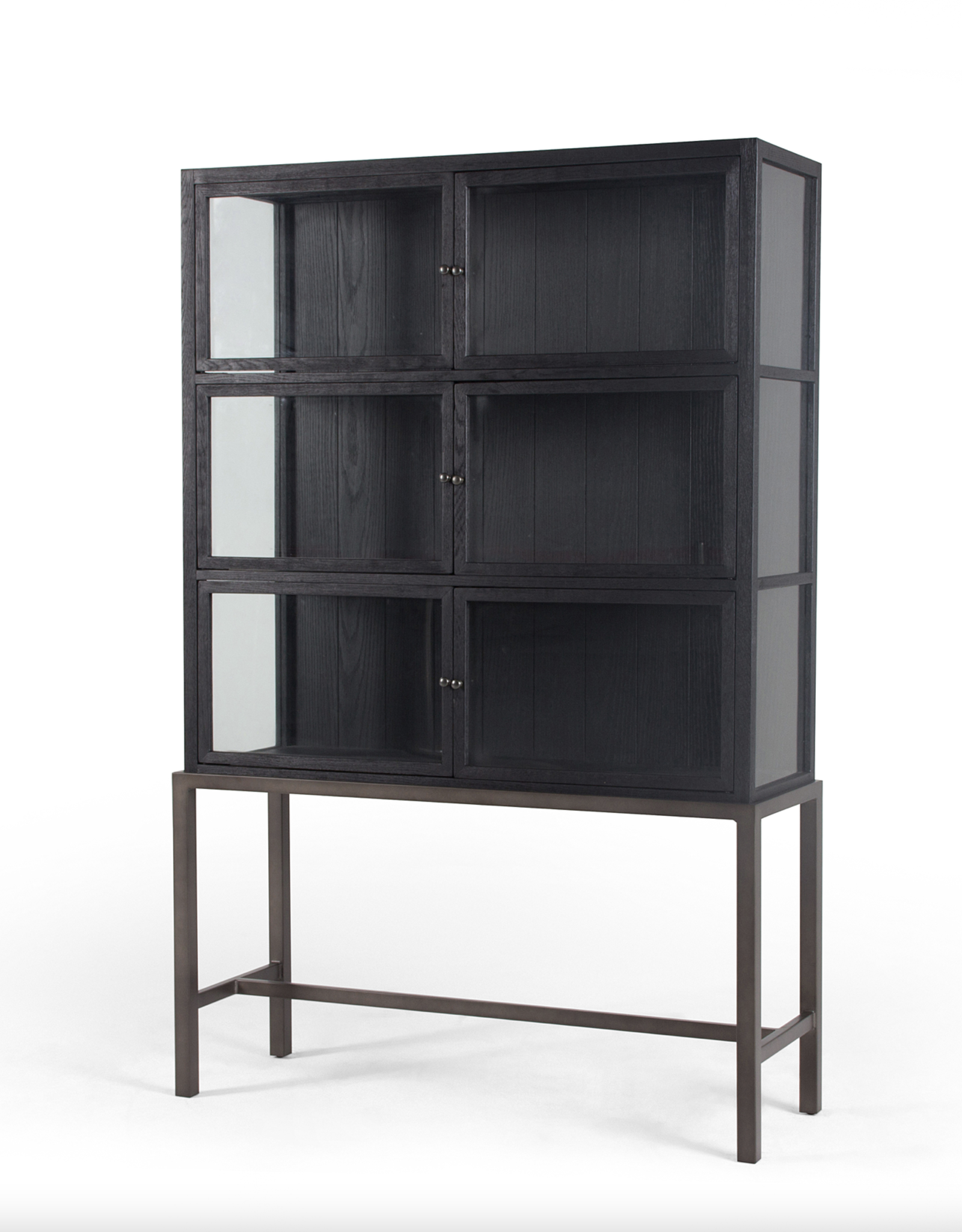 Spencer Curio Cabinet in Drifted Black