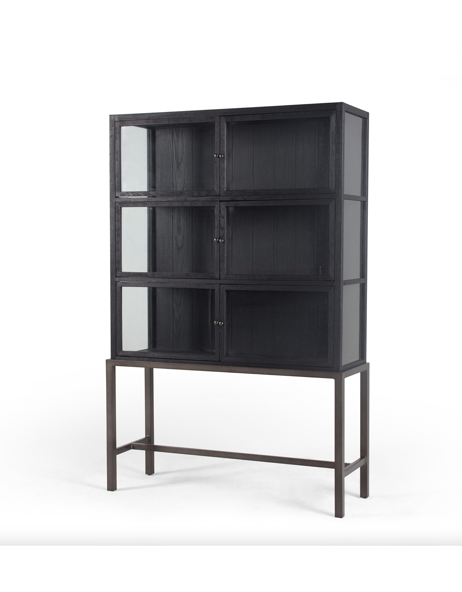 Spencer Curio Cabinet in Drifted Black