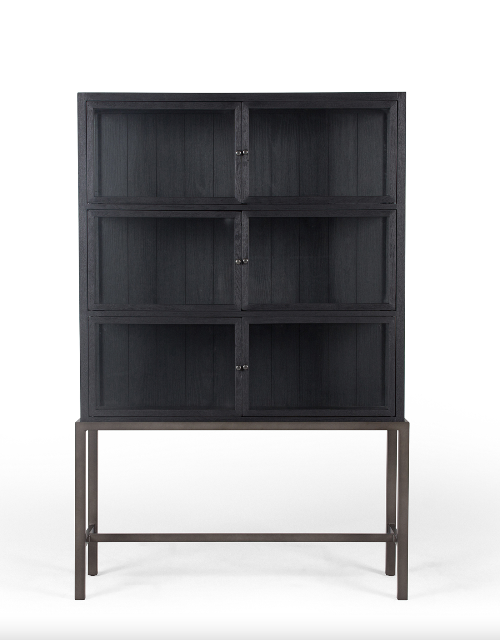 Spencer Curio Cabinet in Drifted Black