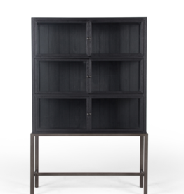 Spencer Curio Cabinet in Drifted Black