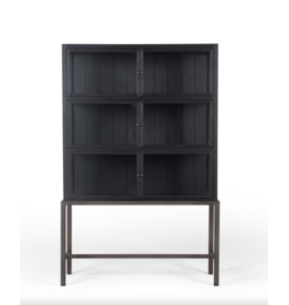Spencer Curio Cabinet in Drifted Black