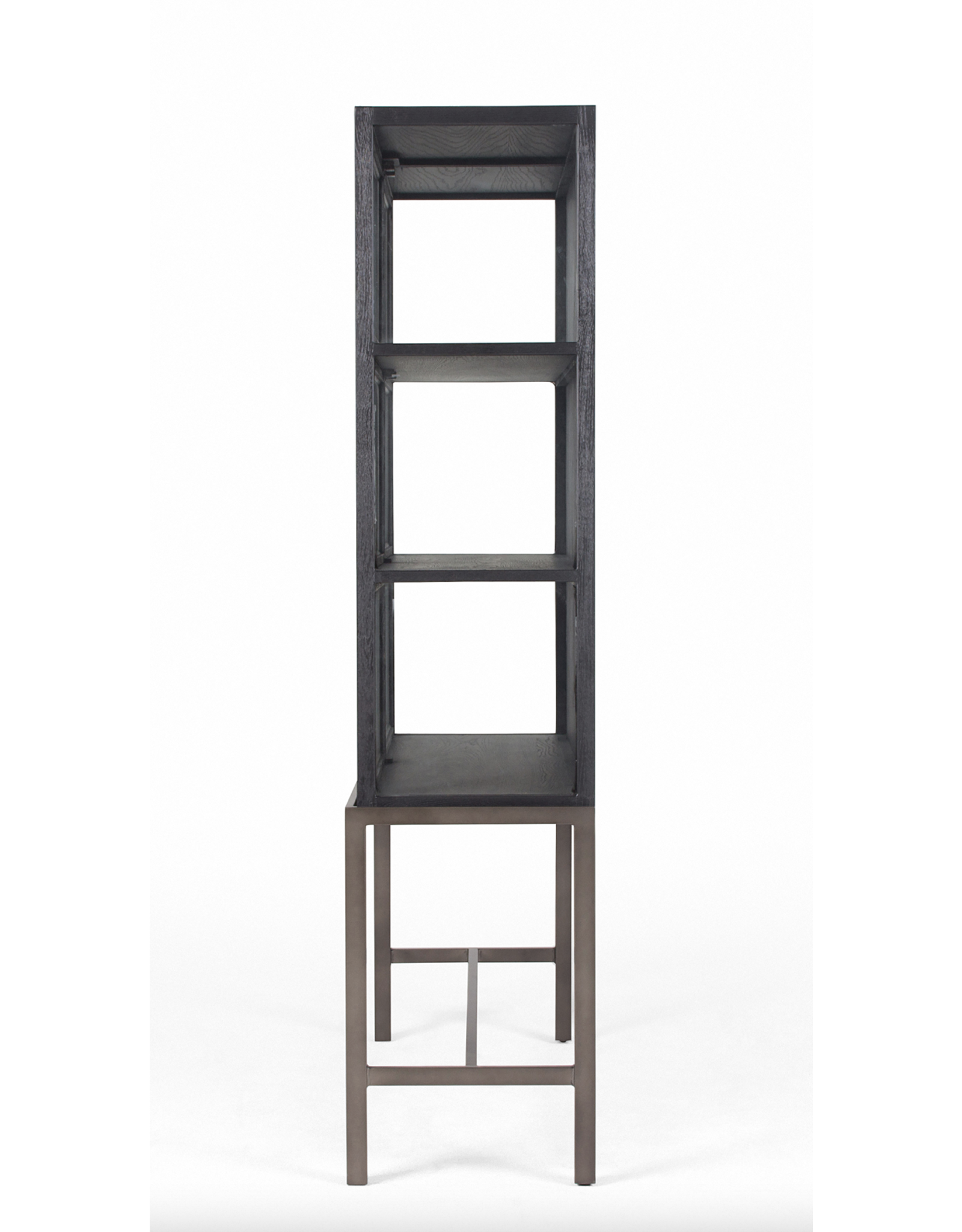 Spencer Curio Cabinet in Drifted Black