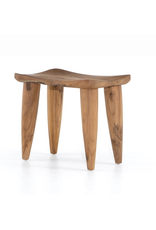 Zuri Outdoor Stool, Aged Natural Teak