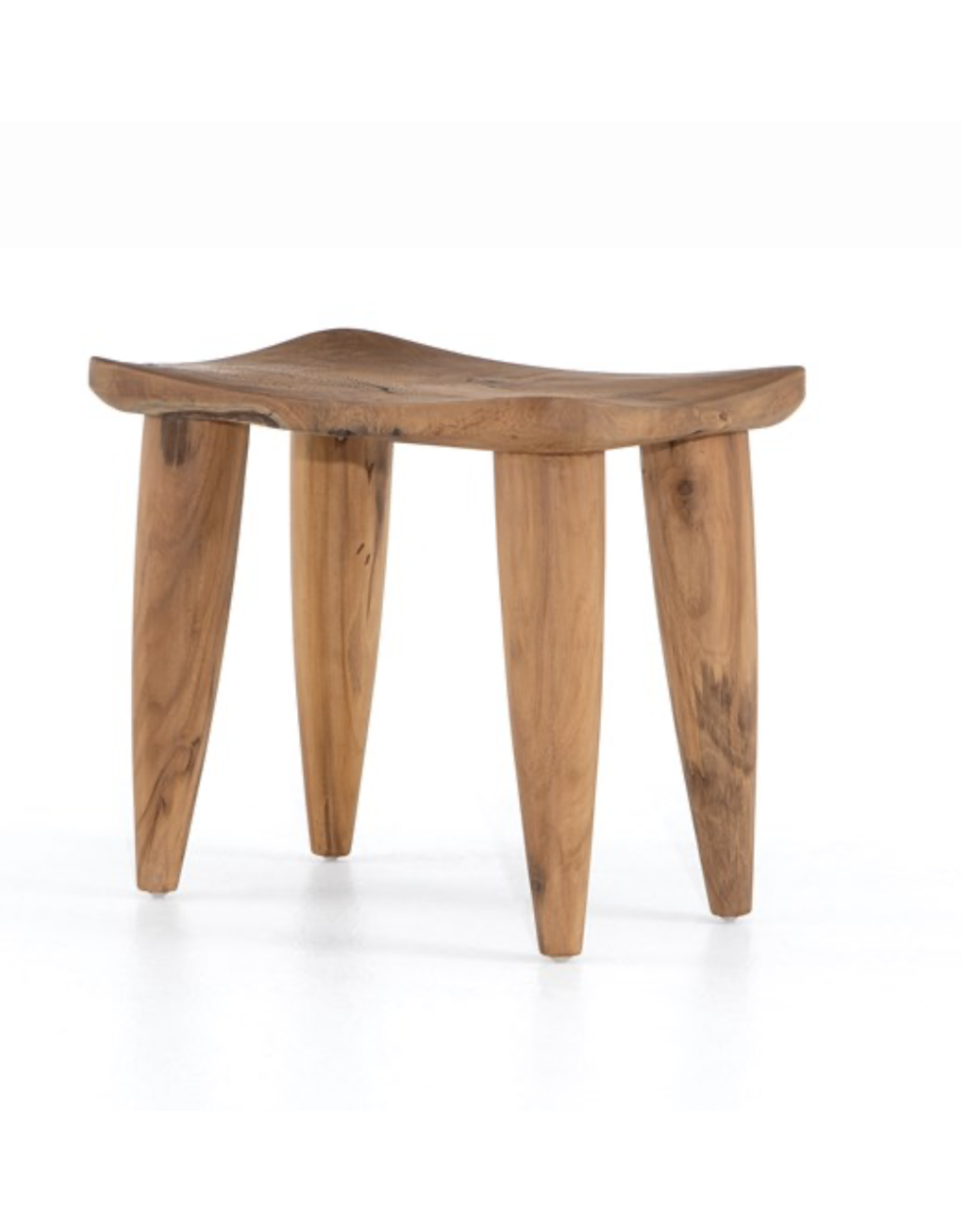 Zuri Outdoor Stool, Aged Natural Teak