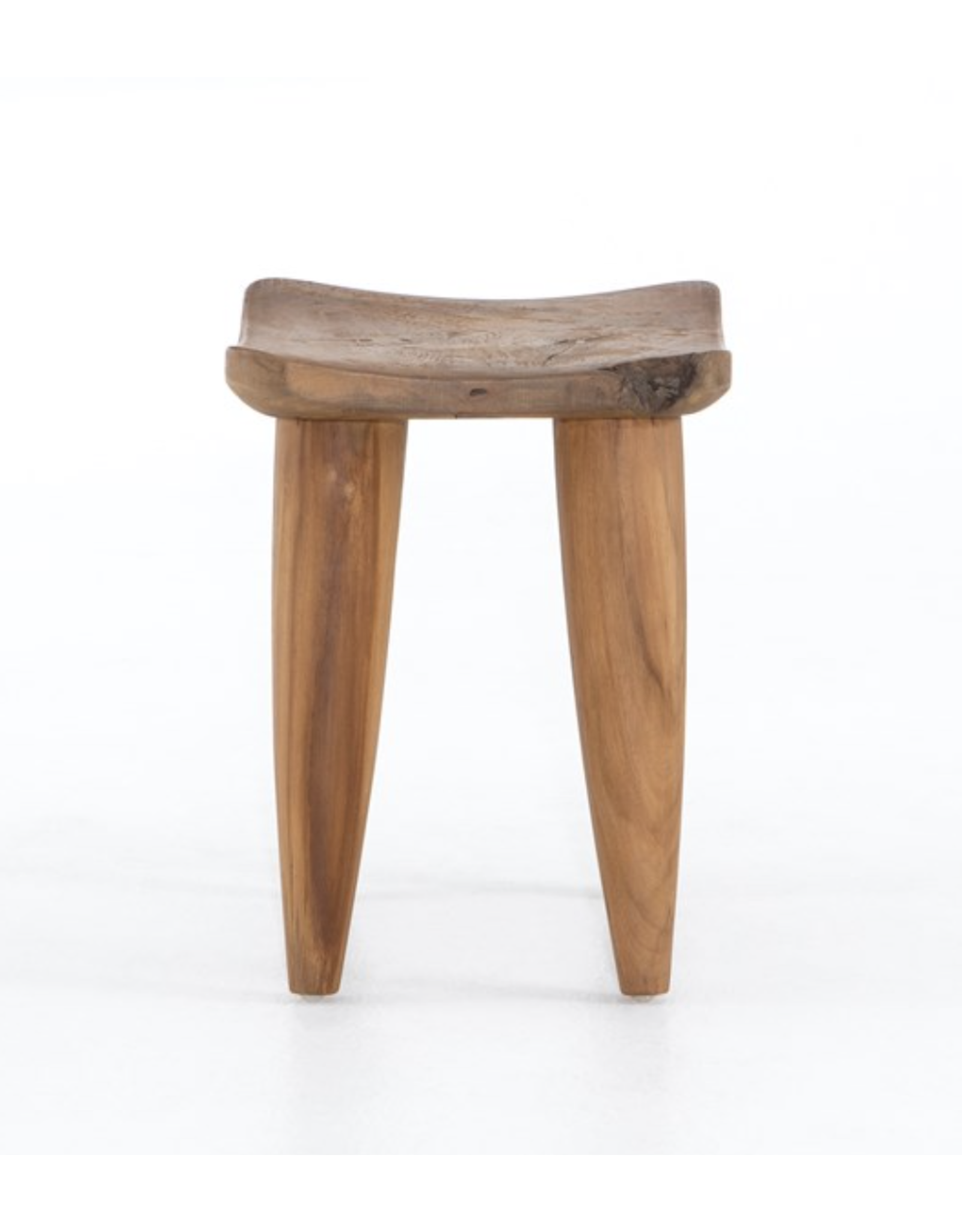Zuri Outdoor Stool, Aged Natural Teak