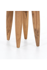 Zuri Outdoor Stool, Aged Natural Teak