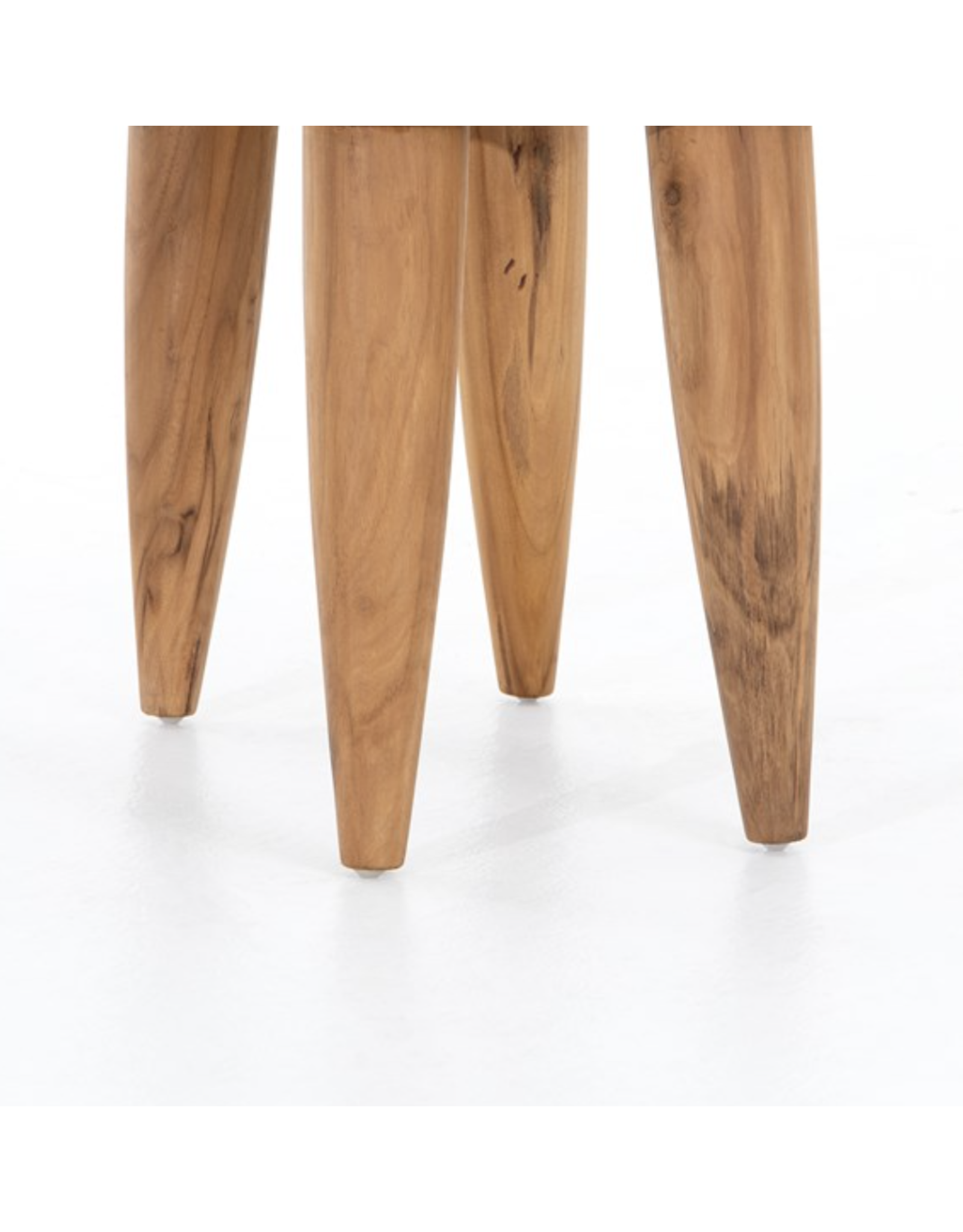 Zuri Outdoor Stool, Aged Natural Teak