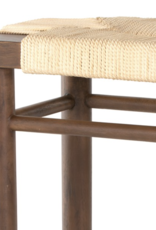 Shona Stool in Vintage Cotton/Russet Mahogany