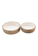 Enamelled Mango Wood Bowls