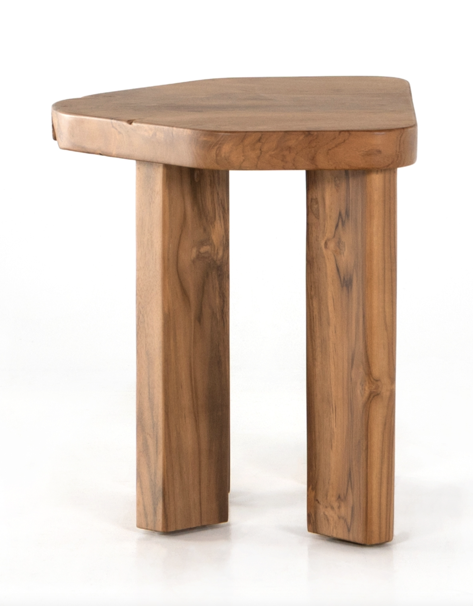 Haines Accent Stool in Aged Natural Teak