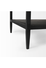 Divina  Dark Brown Wood 1 Drawer Side Table