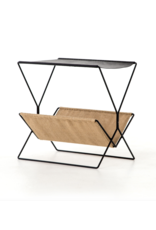 Monarch Magazine Rack in Distressed Black