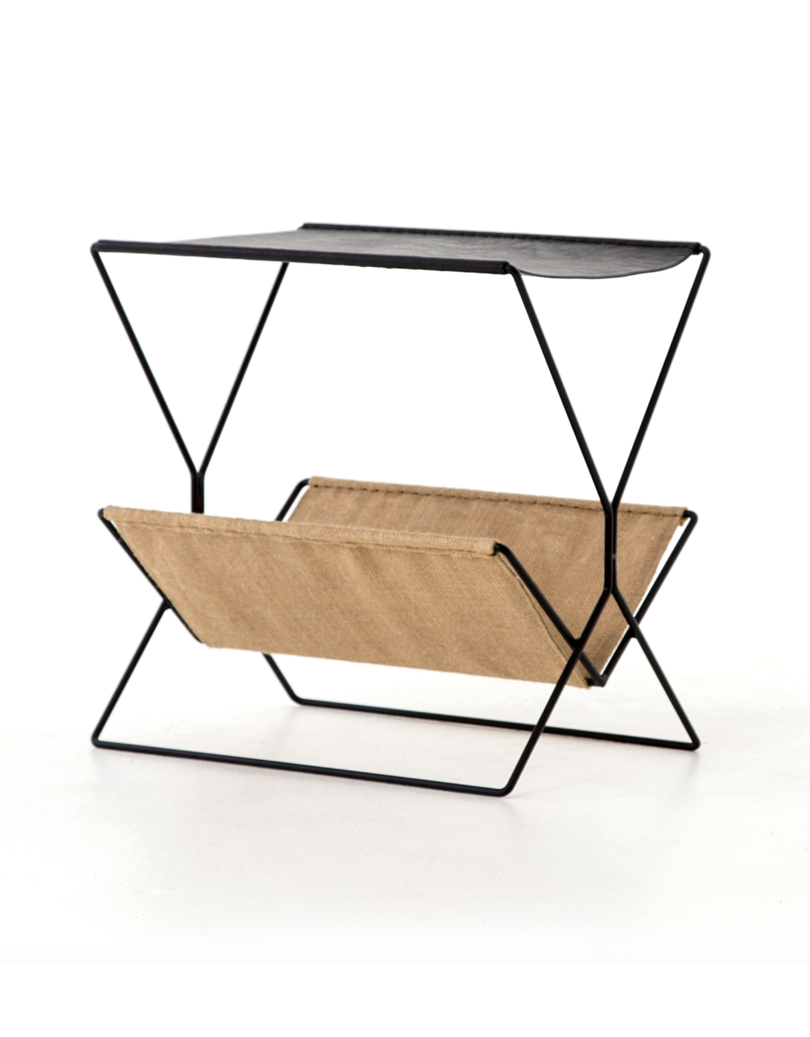 Monarch Magazine Rack in Distressed Black