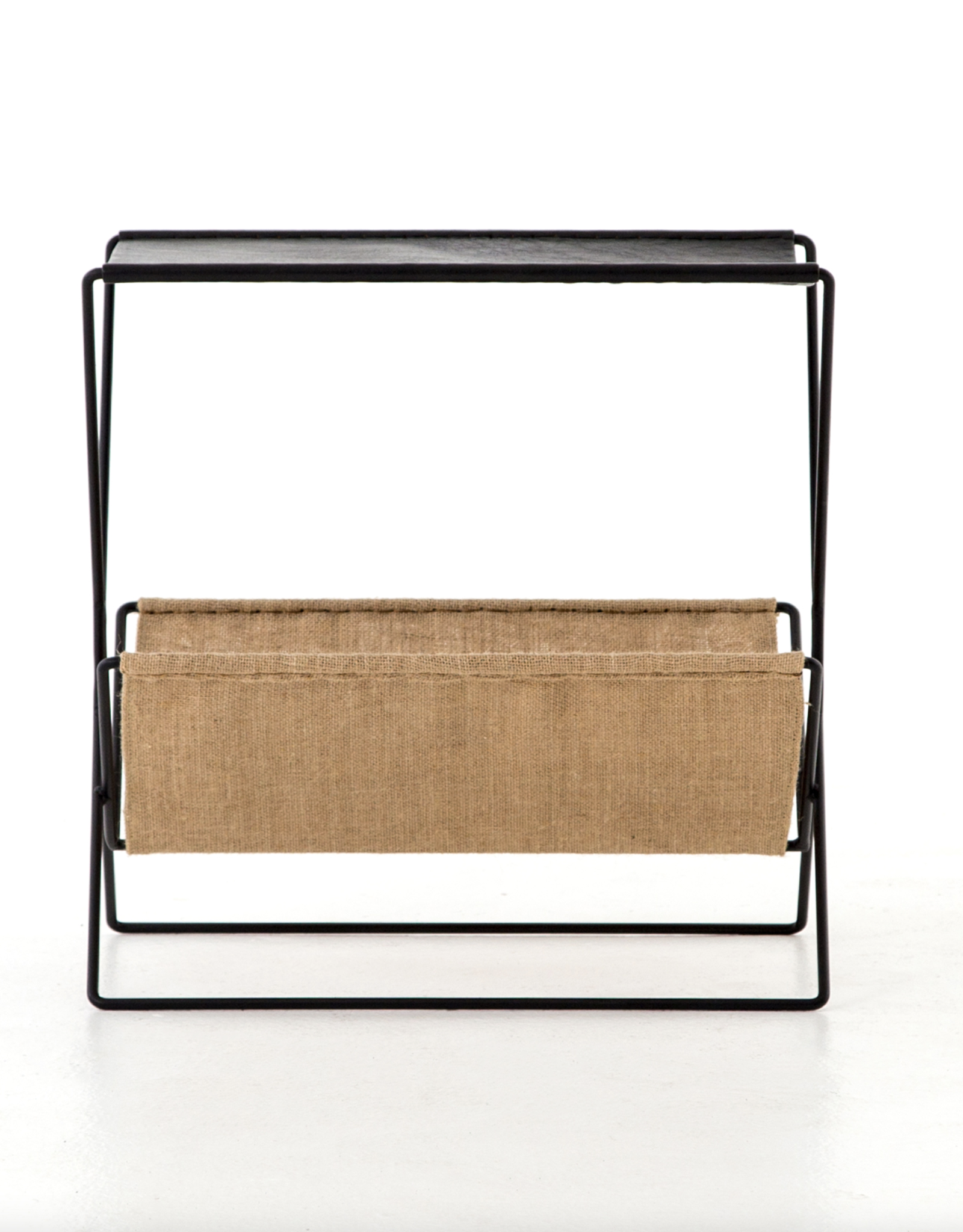 Monarch Magazine Rack in Distressed Black