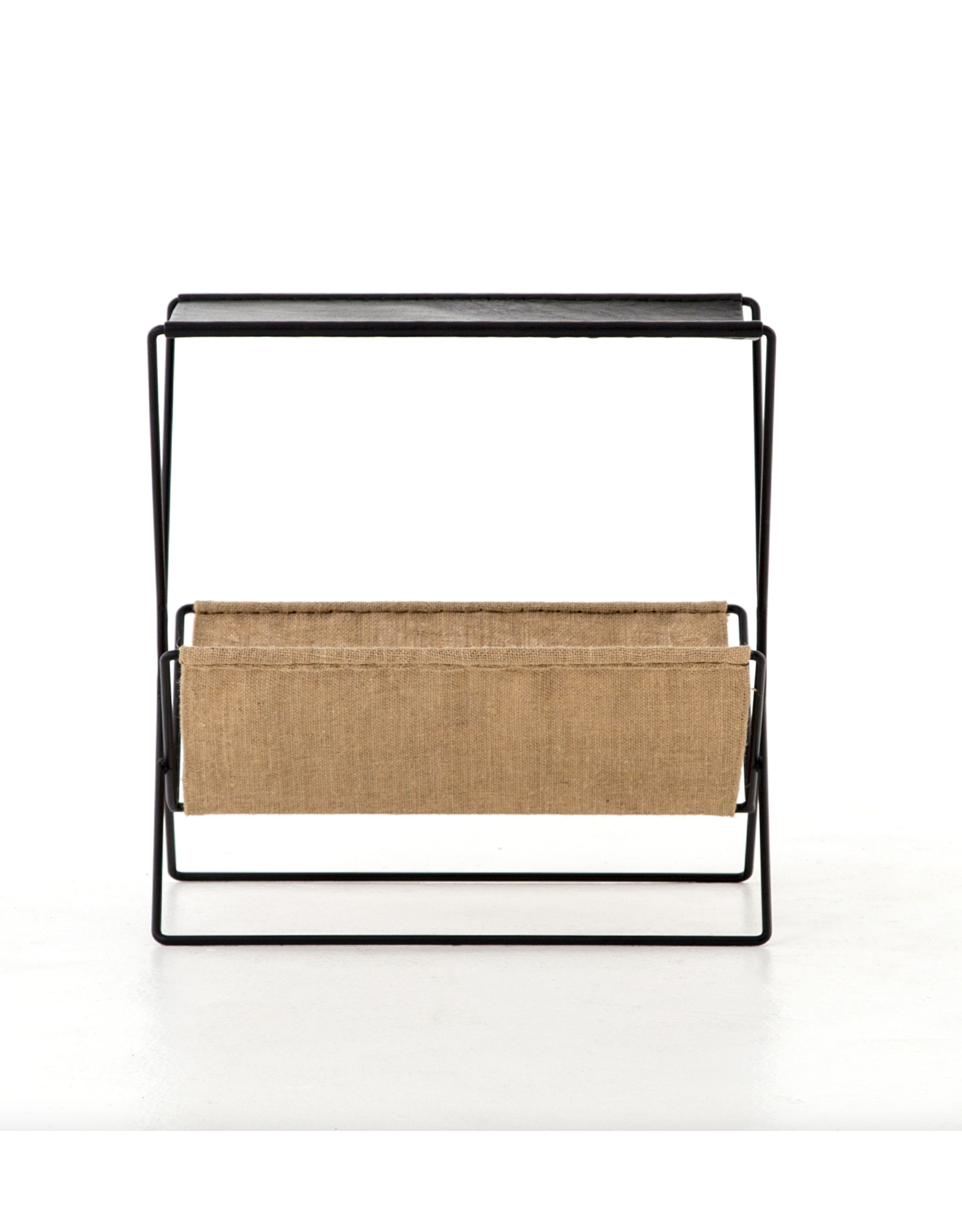 Monarch Magazine Rack in Distressed Black