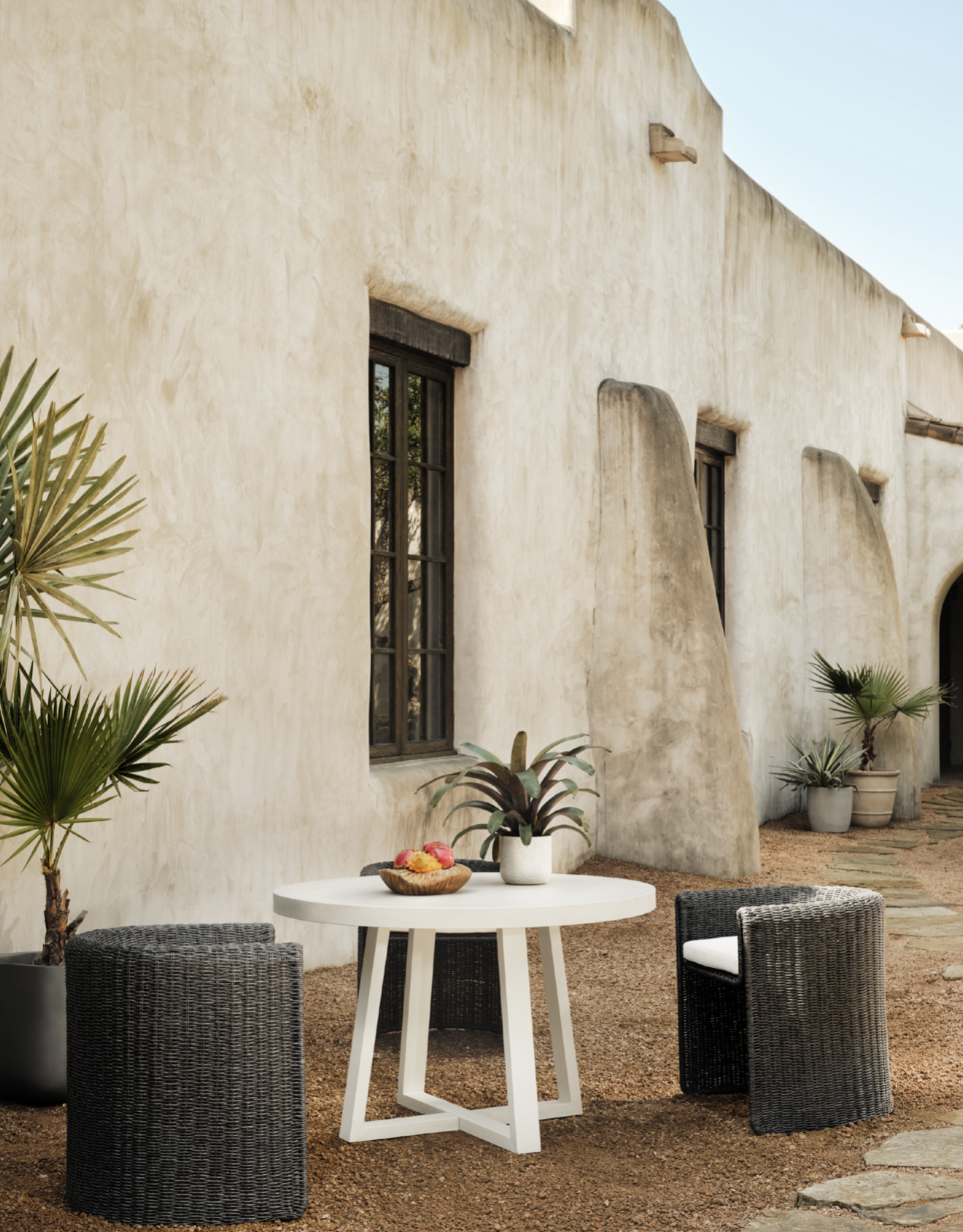Tucson Outdoor Dining Armchair in Vintage Coal