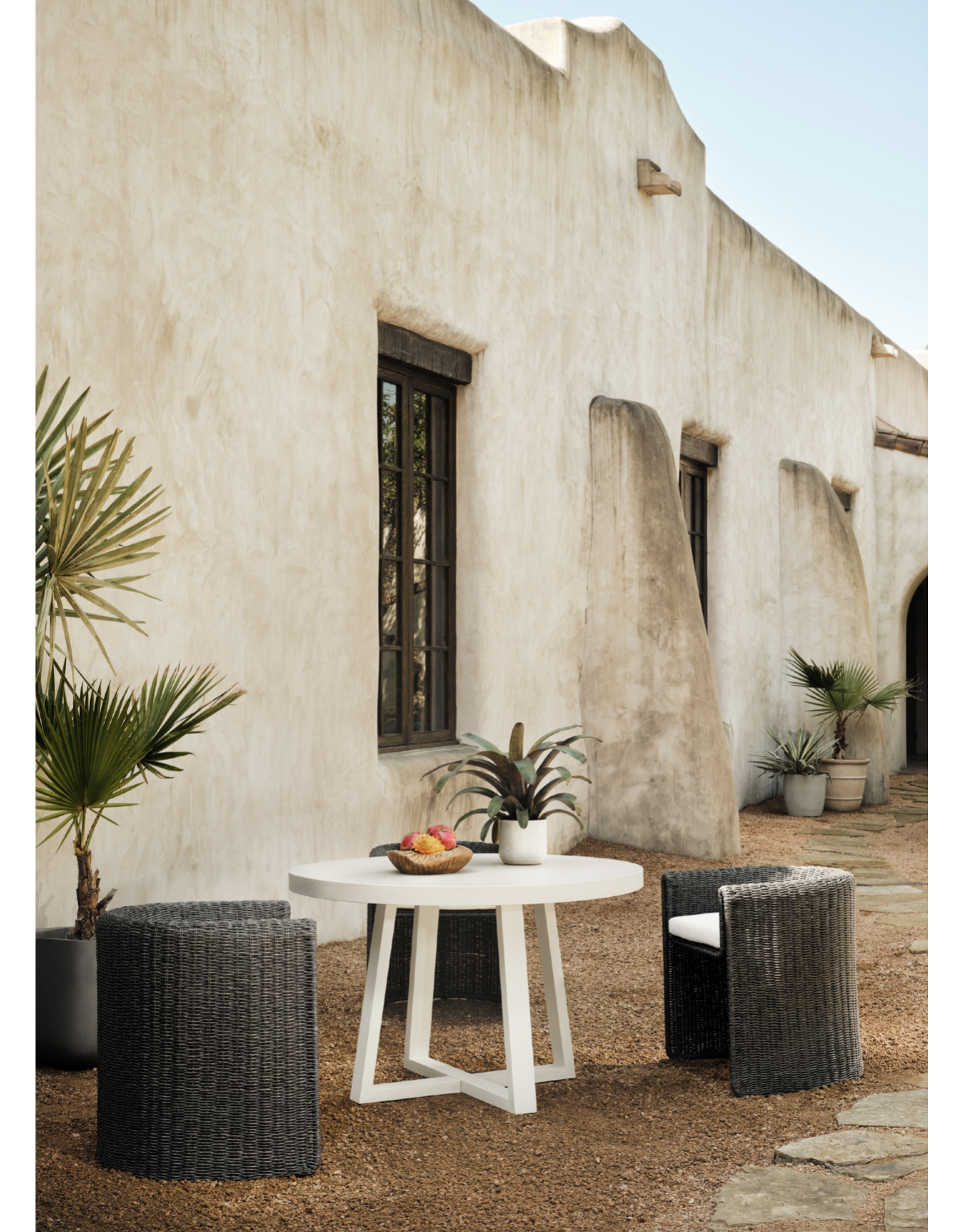 Tucson Outdoor Dining Armchair in Vintage Coal
