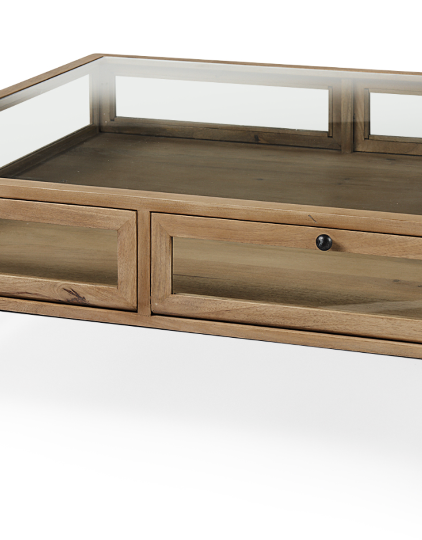 Arelius Square Display Coffee Table in Light Oak