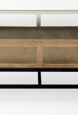 Arelius Square Display Coffee Table in Light Brown