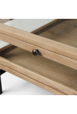 Arelius Square Display Coffee Table in Light Brown