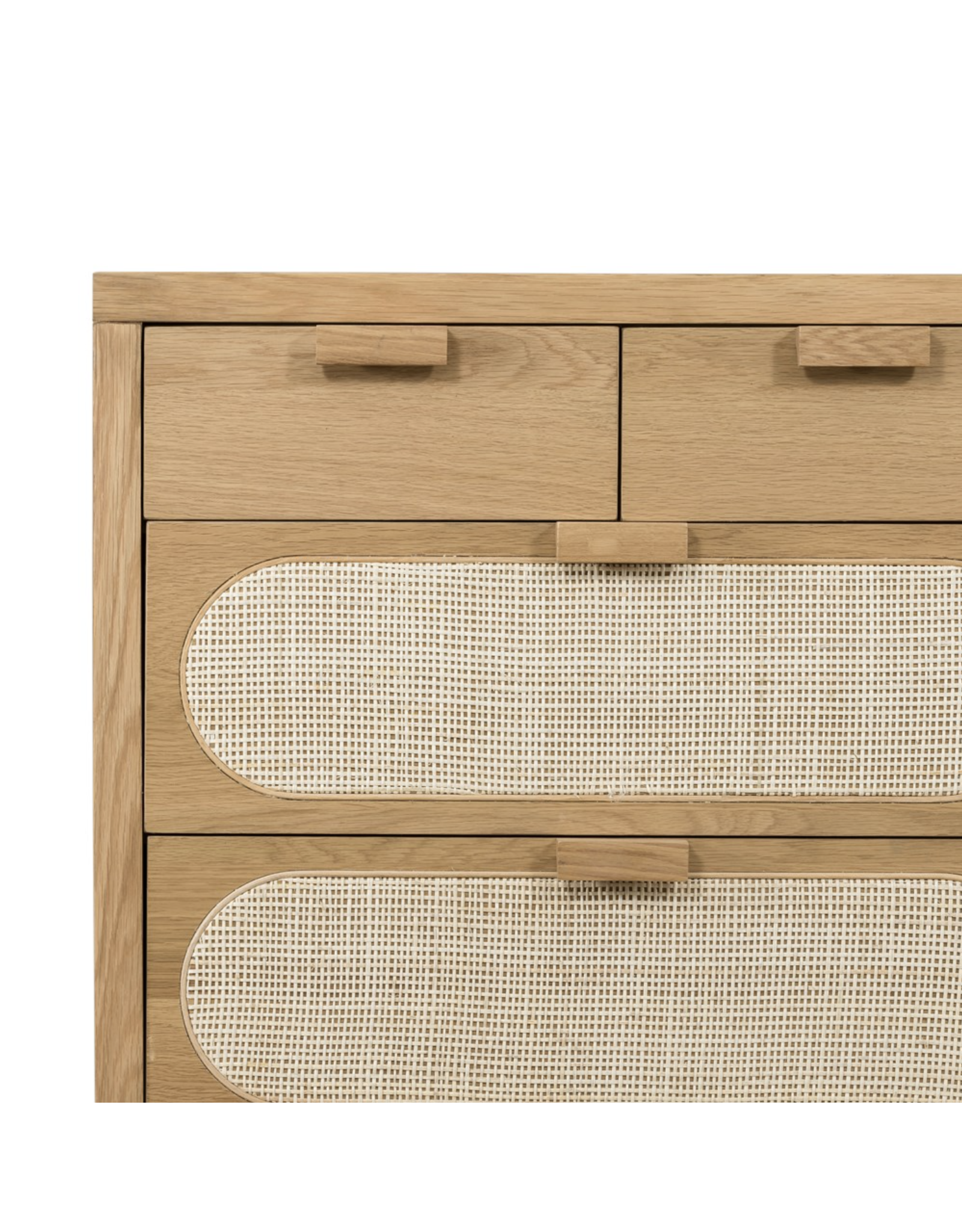 Allegra 8 Drawer Dresser - Natural Cane