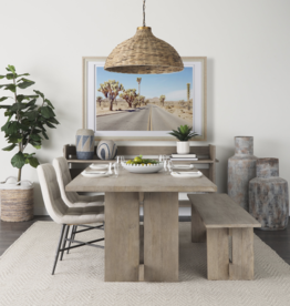 Aida Dining Table in Light Grey Wood