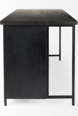 Dimitra Dark Iron w/ Glass Doors Kitchen Island